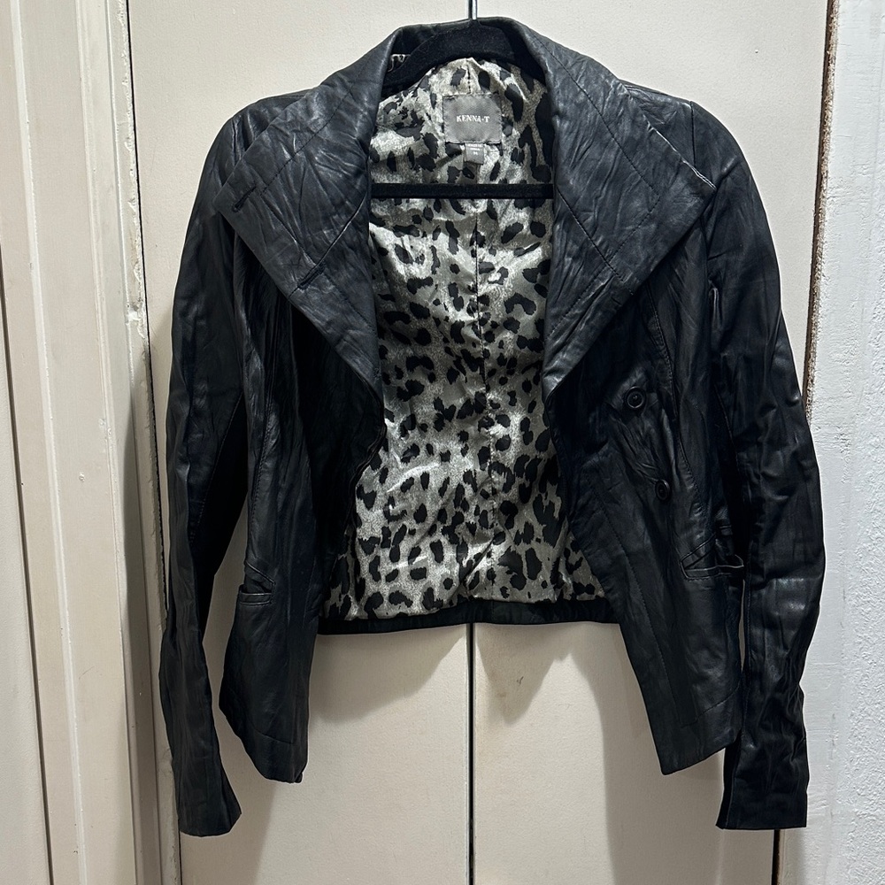 Kenna-T Edgy Black Leather Jacket